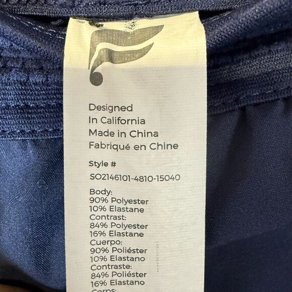 Fabletics Mens Size Large Athletic Shorts Navy Blue Elastic Waistband Stretch - Picture 5 of 7